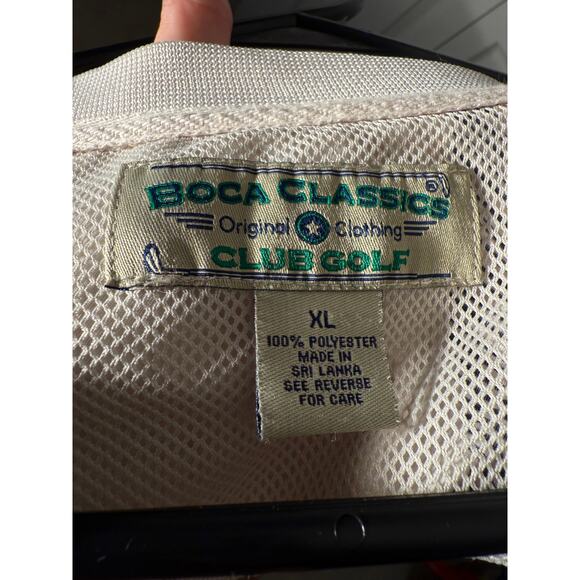 Boca Classic Original Golf Classic Club White/Tan Plaid Windbreaker XL - Picture 2 of 7